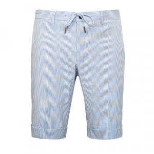 Germano Seersucker Bermuda Blue