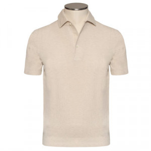 Gran Sasso Knitted Polo Beige 