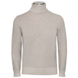 Gran Sasso Roll-Neck Contrast Greige