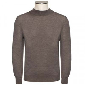 Gran Sasso Turtle Neck 'Super Tasmania' Medium Brown