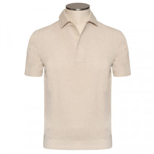 Gran Sasso Knitted Polo Sand