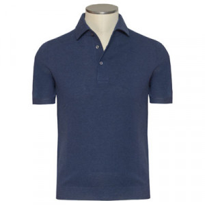 Gran Sasso Knitted Polo Blue