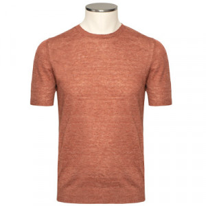 Gran Sasso Linen Crewneck Rust