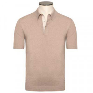 Gran Sasso Knitted Polo Beige