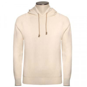 Gran Sasso Ribbed Hoodie Off-White