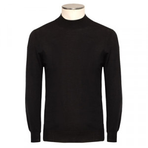 Gran Sasso Turtle Neck 'Super Tasmania' Black