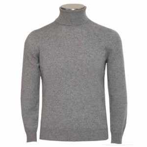 Gran Sasso Roll-Neck Grey Melange