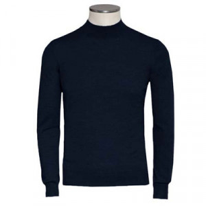 Gran Sasso Turtle Neck 'Super Tasmania' Navy