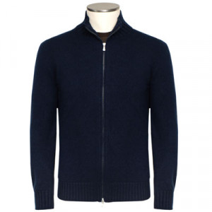 Gran Sasso Zipped Cardigan Cashmere Navy