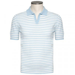 Gran Sasso Terry Striped Polo