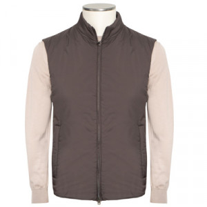 Herno Zip-up Technical Gilet Brown