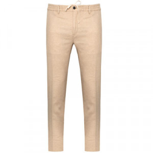 Incotex Trousers Drawstring Wool Beige