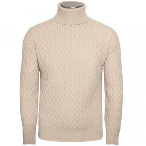 Jacob Cohen Cable Turtleneck Beige