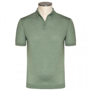 Lubiam Knitted Polo Green