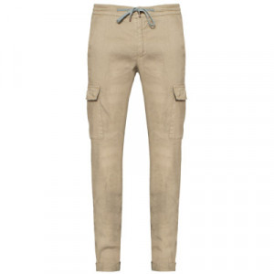 Marco Pescarolo Linen-Cotton Cargo Beige