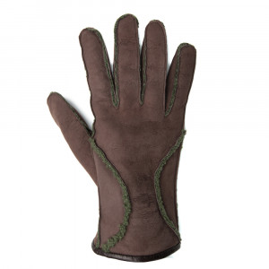 Mario Portolano Gloves "Montone" Brown-Green