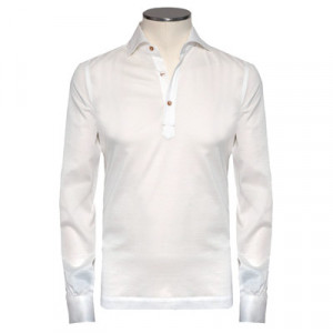 Mazzarelli Polo Camicia Pique White