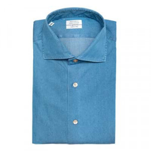 Mazzarelli Denim Shirt Mid-Blue