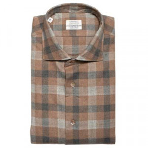 Mazzarelli Cotton Flannel Grey-Brown