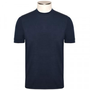Mazzarelli T-shirt Merinos Navy