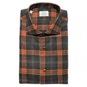 Mazzarelli Cotton Flannel Check Orange
