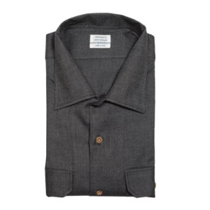 Mazzarelli Overshirt Cotton-Flannel Antracite