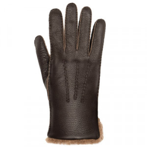 Mazzoleni Deerskin Leather Gloves Brown