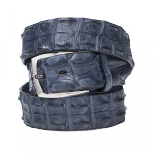 Paolo Vitale Horn Back Belt Grey-Blue