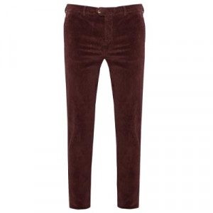 Marco Pescarolo Ribcord Trousers Burgundy