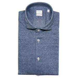 Xacus Shirt Linen-Cotton Blue