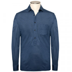 Xacus Long Sleeve Polo Blue