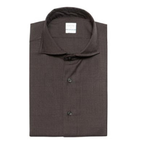 Xacus Shirt Virgin Wool Brown