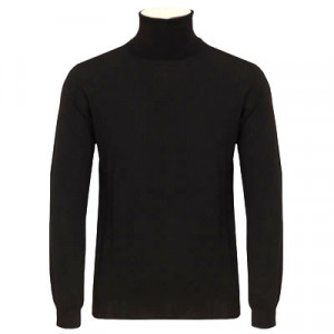 Zanone Roll Neck FlexWool Black