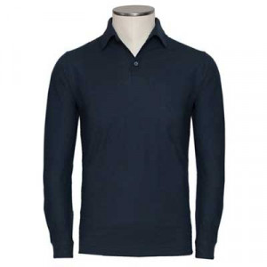 Zanone Ice-Cotton Polo Longsleeve Blue