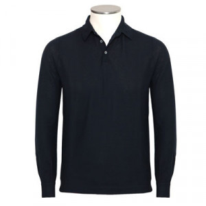 Zanone Ice-Cotton Polo Longsleeve Navy