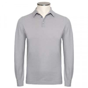 Zanone Ice-Cotton Polo Longsleeve Grey