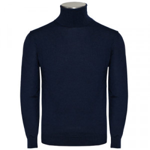 Zanone Roll Neck Merinos Blue