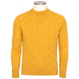 Zanone Geelong Cable Crewneck Yellow