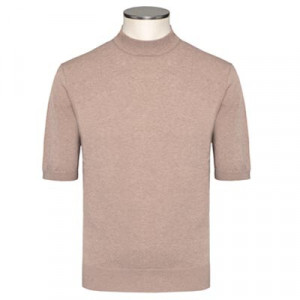 Zanone Crewneck Short Sleeve Beige