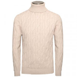 Zanone Geelong Cable Turtleneck Beige