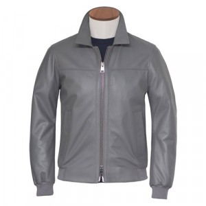 Pal Zileri Lambsleather Jacket Grey