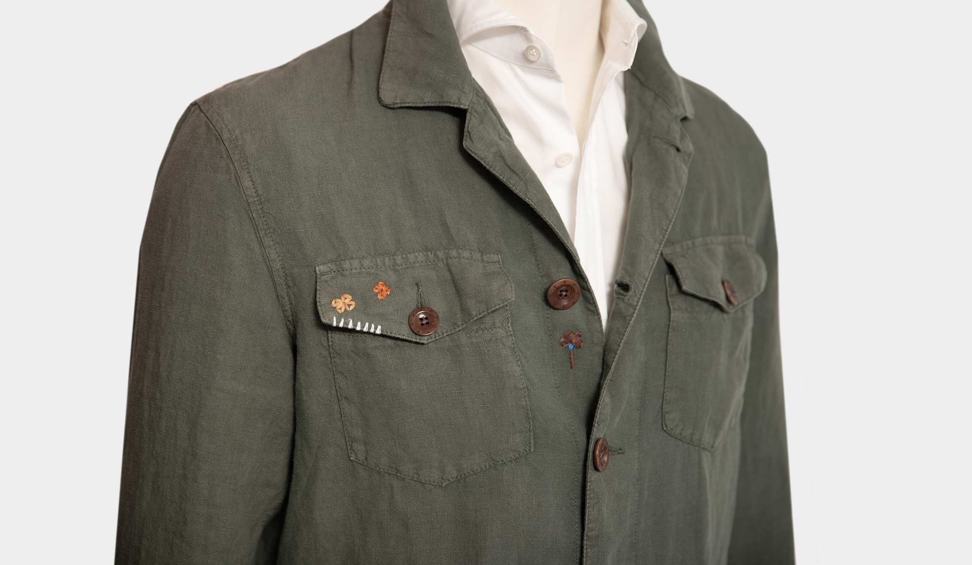 Altea Shirt Jacket Linen Green
