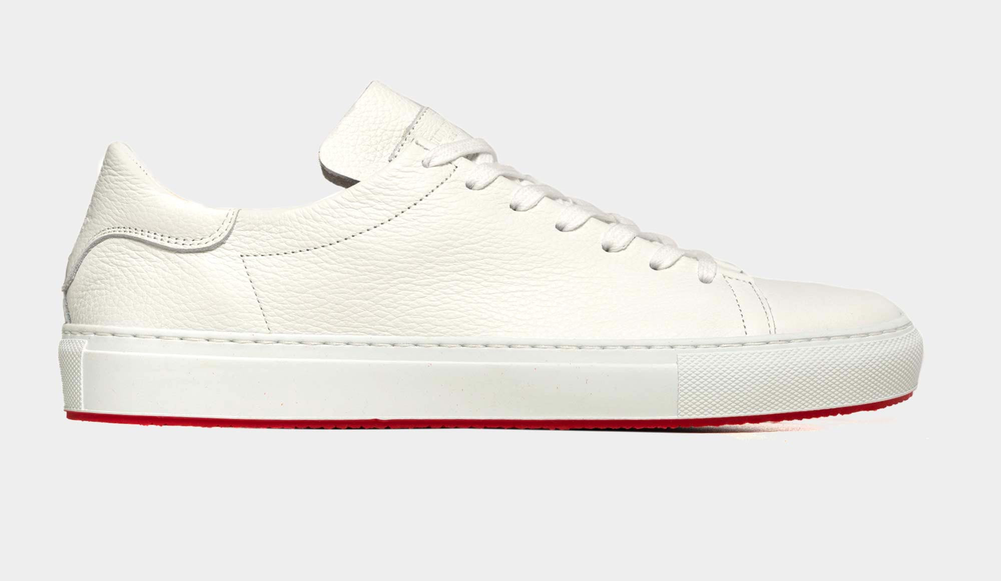 Andrea Ventura Deerskin Sneaker Unlined White