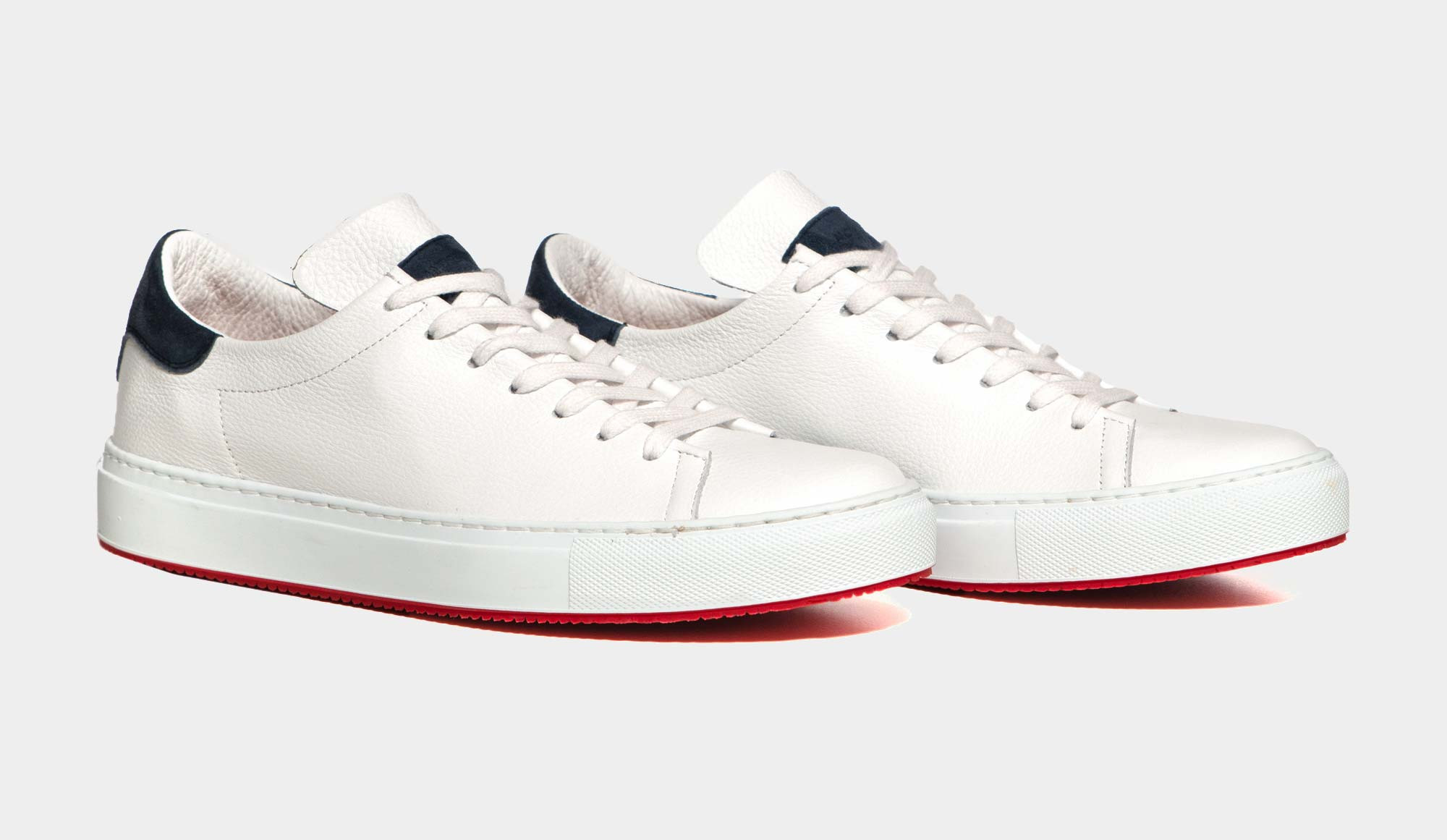 Andrea Ventura Deerskin Sneaker Unlined White-Blue