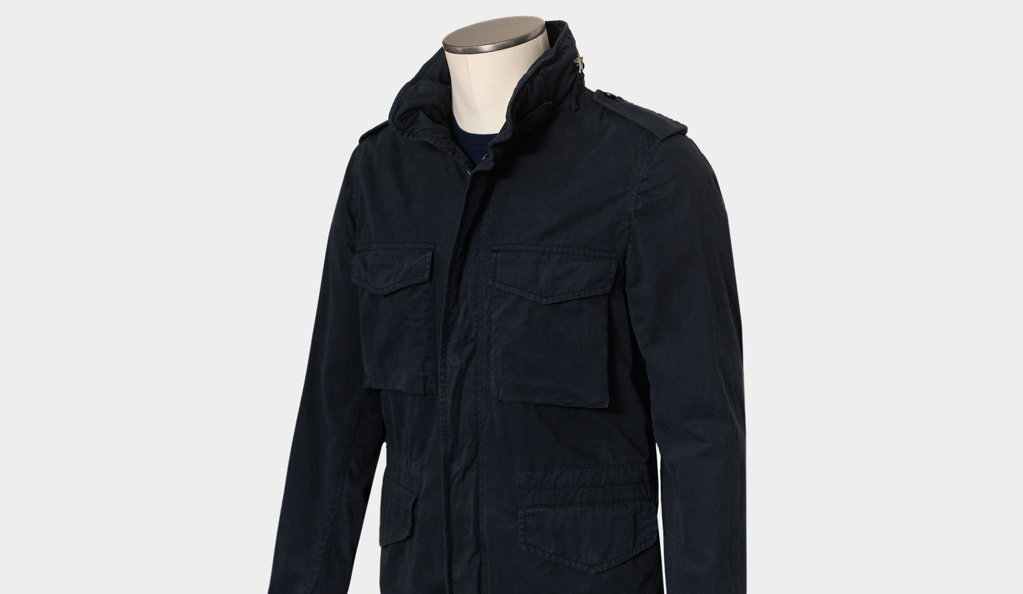 Aspesi Field Jacket Cotton Blue