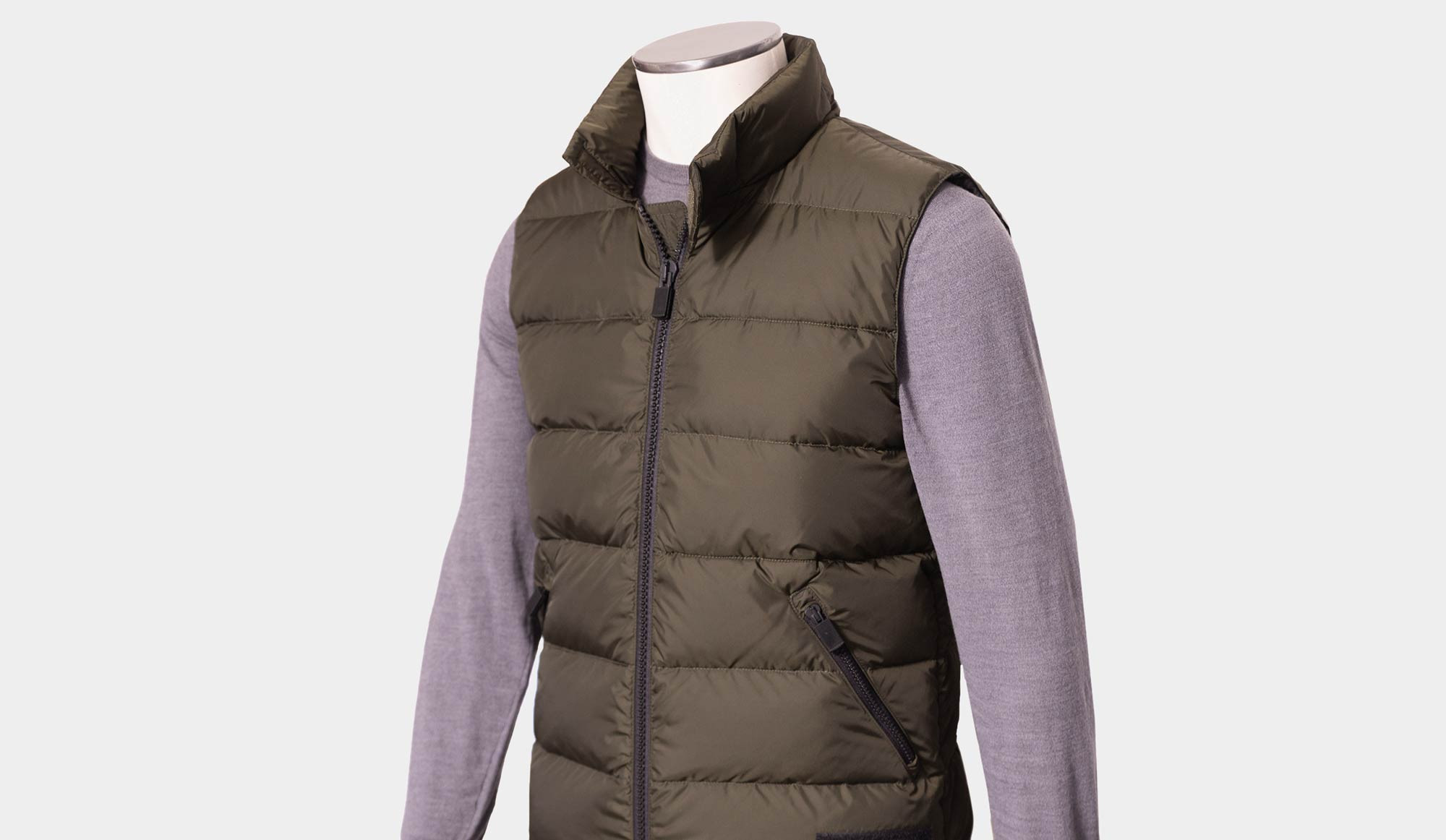 Aspesi Gilet Piuma Slim Green