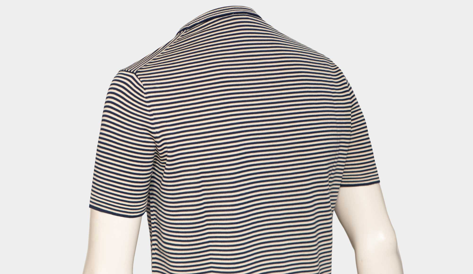 Aspesi Nautical Striped T shirt Navy Beige