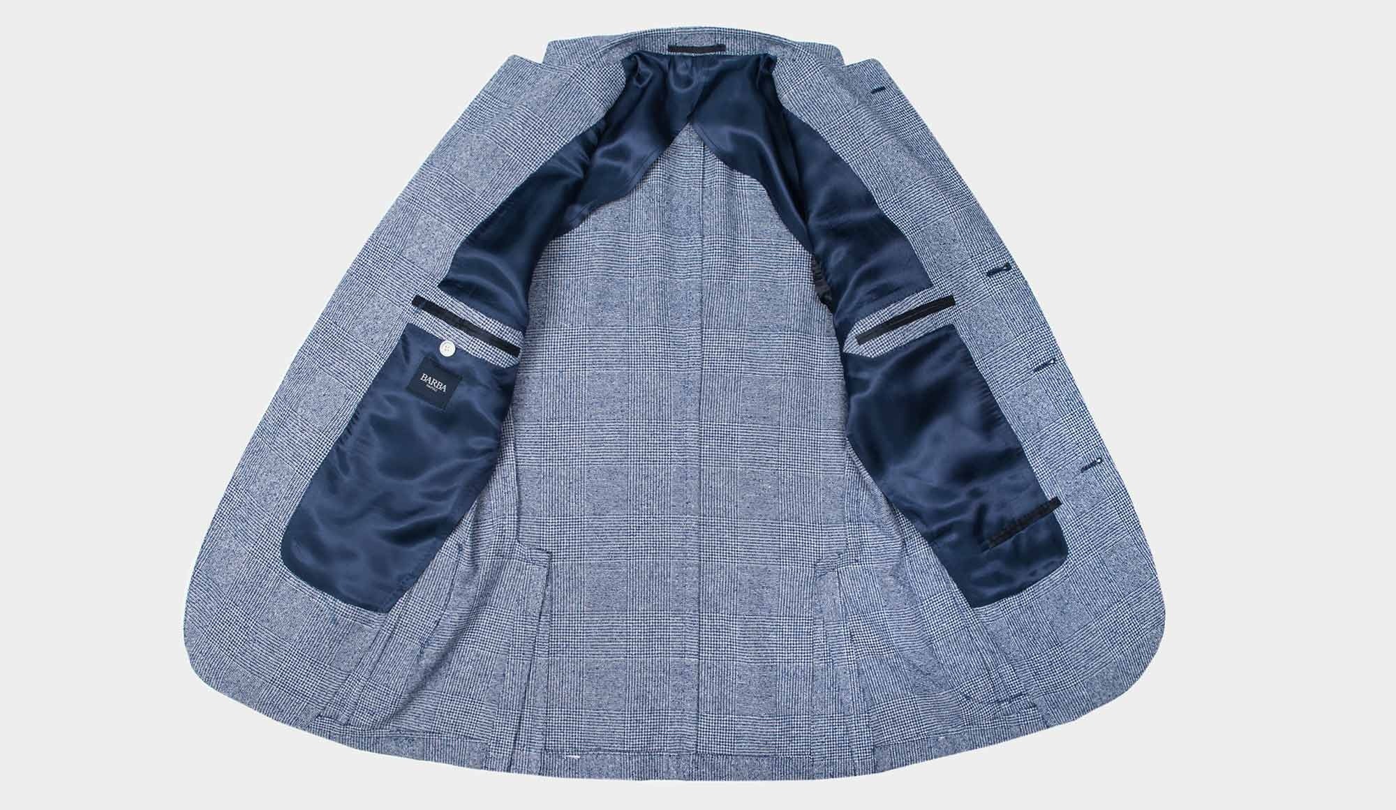 Barba Napoli Jacket Check Blue