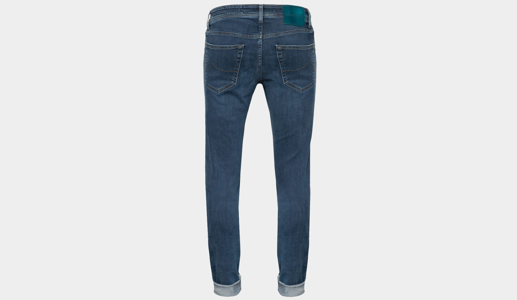 Jacob Cohen Green Stitched Blue Denim Emerald
