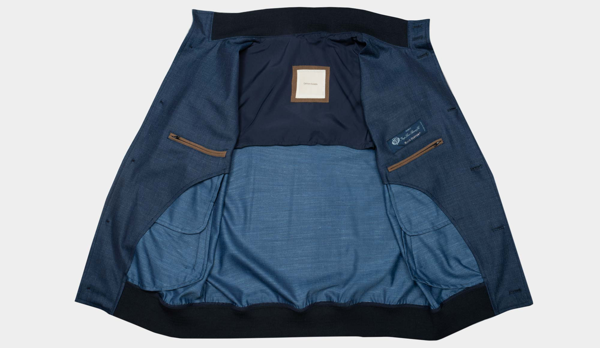 Loro Piana 青色 ブルゾン Loro Piana - Dean Blue Spirulina Austin Denim Field Jacket